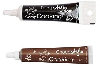 Stylo chocolat + Stylo de glaçage noir