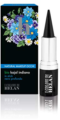 Helan, I Colori di Helan - Bio Kajal Indiano, Matita Occhi Nera Morbida e Sfumabile per Make Up Intenso, Matita Nera Occhi Valida come Eyeliner e Ombretto Occhi da Sfumare, Kajal Occhi Nero in Stick