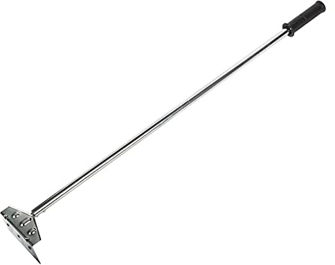 Mydracas Robuster Holzkohlegrill Rechen Grill Asche Werkzeug Zubehör mit Gummigriff, Holzkohle Kugelgrill Pizza Ofen Asche Rechen -81,3 cm