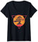 Damen Bonsai-Baum, japanische Kunst, buddhistischer Garten-Bonsai-Baum T-Shirt mit V-Ausschnitt