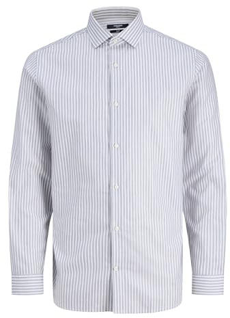JACK & JONES Chemise JPRBLAPARKER L/S Noos pour Homme, Coupe ajustée, Taille L, Blanc/Coupe : Slim fit., L