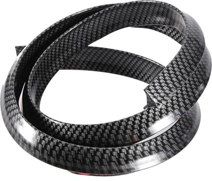 Jadeshay Élargisseur de l'aile de Voiture, Élargisseur d'aile Avant Gauche, Carbone Universel Voiture Garde-Boue Évasement de Roue protègent Le Tampon Anti-Rayures 59.1inch/150cm (Noir)
