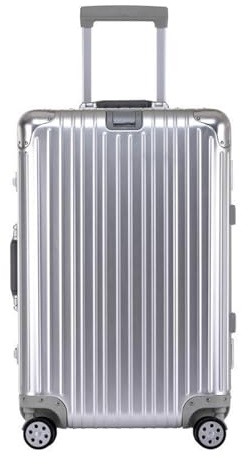 Valcla Reisekoffer aus Aluminium-Magnesium-Legierung, Universalrad, Aluminiumrahmen, Trolley, Passwortbox, Weichschalenkoffer (Color : D, Size : 20in)