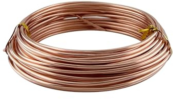 ZDLSDL Koppartråd, 12 Gauge/2 mm, 10 m, ren mjuk, brons, perfekt för smyckestillverkning, gör-det-själv, skulptur, elektroniska experiment och trädgårdskulturer