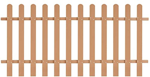 ARKEM Recinzione per Giardino, Recinto per Albero di Natale, Mini Staccionata in Legno per Decorazione Ornamenti Pianta Vasi Bonsai,Staccionata in WPC 200x100 cm