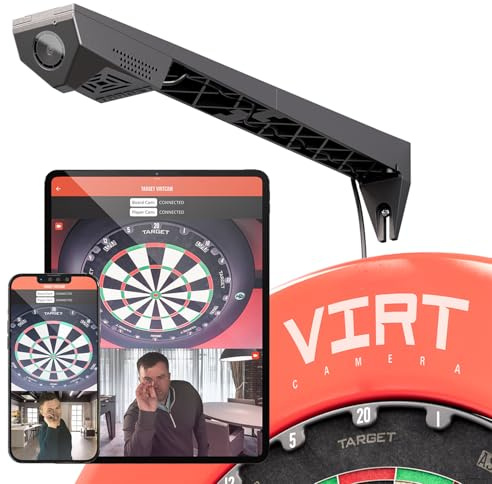 Target Darts Virt Dartboard Camera System | Virt Cam for Dart Board, Dart Cameras for Live Darts, Interactive Darts with DartCounter App, Corona Light Compatibility