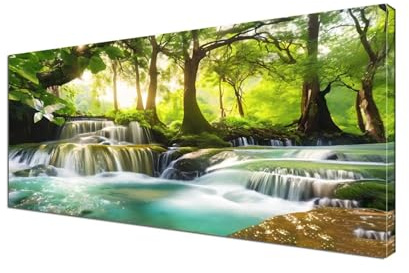 Baum Malen nach Zahlen Fallen Malen Nach Zahlen Erwachsene Groß 60x120 cm Leinwand DIY Anfänger Handgemalt Ölgemälde Bastelset Erwachsene Mit Pinseln und Acrylfarbe für Room Decor (Ohne Rahmen) Y6-116