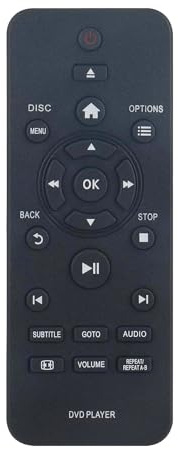 AULCMEET RC-5721 Telecomando di ricambio compatibile con Philips 1080p Lettore DVD Home Cinema DVP3990/12 DVP3600/58 DVP2800/05 DVP-2850 DVP2880/58 DVP-3600 DVP-3880 DVP2850/05