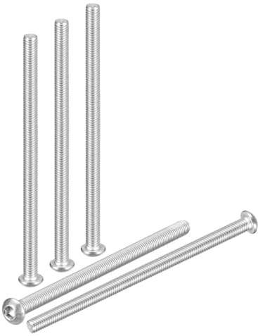 DTGN 10er Pack M6-1x110mm Linsenkopfschrauben 304 Edelstahl weiß lackiert | Mit Innensechskant, Für Rennrad Auto Motorrad, Sechskant-Antriebsbefestigungen