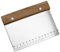 Generic Stainless Steel Pastry Scraper - Dough Bench Scraper Bread Cutter Chopper with Non-Slip Wooden Handle and Measuring Scales for Kitchen