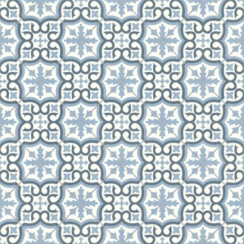 VINYL FLOORING UK Bradley 709M Blue Designer Effect Vinyl Flooring For Kitchen, Bathroom, 2.6mm Thick Textile Backed Vinyl Sheet-1m(3'3) X 2m(6'6)-2m²
