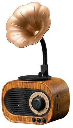 NYSDM Altoparlante Bluetooth Retro Legno Portatile Scatola Wireless Mini Altoparlante Esterno per Sistema Audio TF FM Radio Musica MP3 Subwoofer