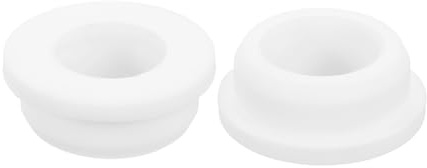 QUARKZMAN 2 Pezzi Occhielli in Gomma 30mm Foro di Perforazione, Passacavi Guarnizione 12mm ID Gommini Passacavo Scrivania Bianco Siliconica per Tappo Organizzare Filo Cablaggio Casa Auto