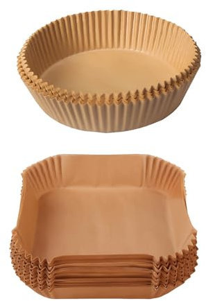 UDNFHL 100 Piezas De Papel De Estera para Hornear, Accesorios De Freidora De Aire, Papel De Hornear A Alta Temperatura, Suministros De Cocina, Accesorios para Cocinar.