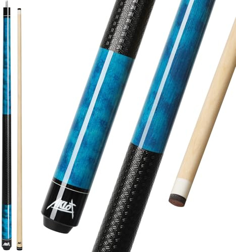 AKLOT Pool Cue Stick 58'', Canadian Maple Pro Billiard Cue &13mm Leather Tip, Anti-Slip Grip, 18/19/20/21oz Billiard Pool Stick for Adults/Beginner/Pro Player