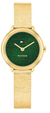 Tommy Hilfiger Analoguhr für Damen mit Armband in Gelbgoldfarben