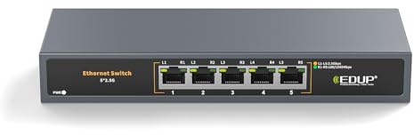 Switch Ethernet 2.5 Gigabit, 5 porte multi-Gigabit Ethernet, non gestito, senza ventola, Plug & Play, affidabile splitter di rete, ideale per giochi, NAS, PC, silenzioso, desktop/montaggio a parete