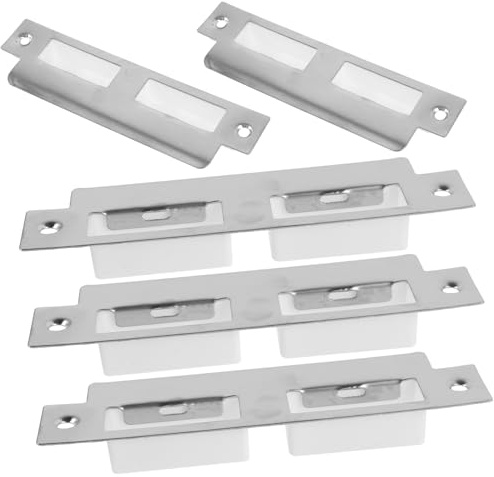 Uonlytech 5pièces Gâche De Porte Et Plaque De Renfort Pour Portes Intérieures Kit Installation De Pêne Dormant Acier Inoxydable