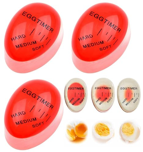 Egg Timer,3 PCS Colour Changing Egg Timer Heat Sensitive Visual Kitchen Timers for Boiling Eggs Reusable Easy to Use Cooking Gadget for Kids and Home Use Generic Eggs Timers