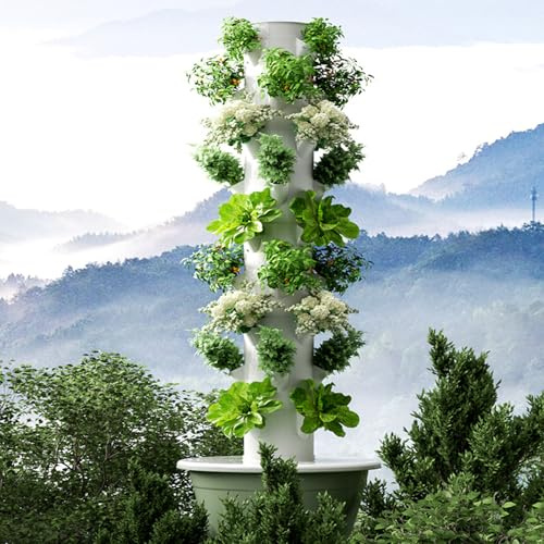WEICNE Tour Hydroponique– 20/28/36 Emplacements De Culture, avec Lampes De Culture LED, Minuterie Automatique, Tour Hydroponique pour Légumes, pour Le Jardinage Intérieur Et Extérieur 5Layer