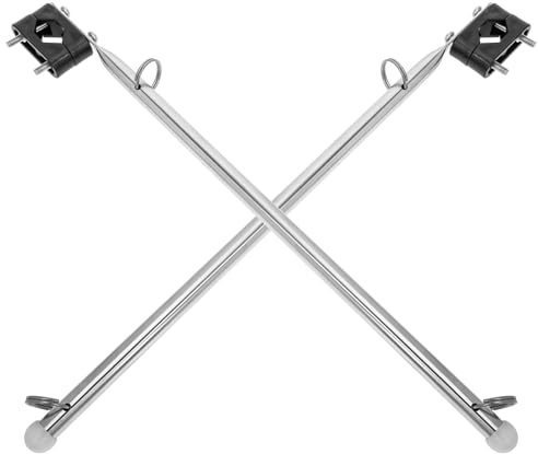 FUNOMOCYA 2pcs Stainless Steel Flagpole for Yachts and Sailboats Removable Grade Boat Flag Holder Kit with Mounting for Poles Easy Install and Elegant Design