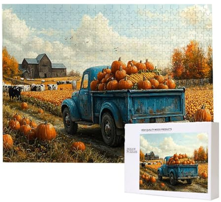 Puzzle 1500 Teile Erwachsene Farm Kürbis, Impossible Klassische Jigsaw Puzzles 87 x 57cm, Geschicklichkeitsspiel für die ganze Familie, Puzzle farbenfrohes Legespiel Home Dekoration Geschenk k-646