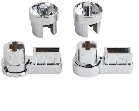 Juego de bisagras para mampara de ducha, ABS cromado con ajuste seguro para puertas de vidrio de 6 mm, diseñado para estabilidad de cabina de ducha o baño