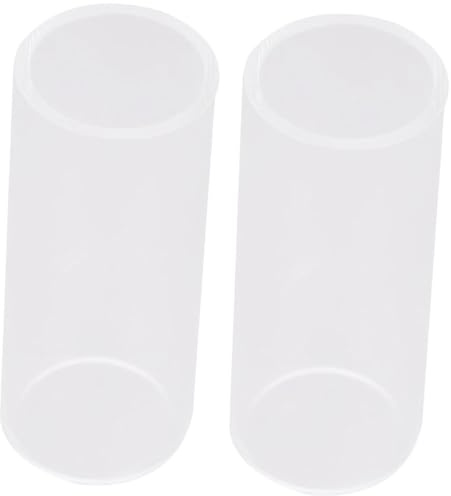 Mikikit 2pcs Glass Guitar Slides Standard Bottleneck 2.8cm with Long Ring for Acoustic and Electric Guitar Accessories