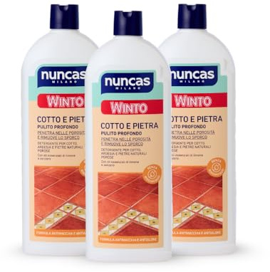 Nuncas - Winto Cotto - Detergente per Pavimenti in Cotto - Multipack - Confezione da 3 x 1000 ml