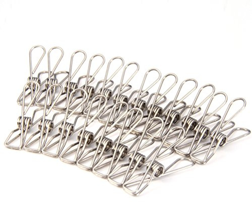 ROSENICE Pinces à linge inox 20 pièces pinces incassables inusable ne rouille pas Pinces