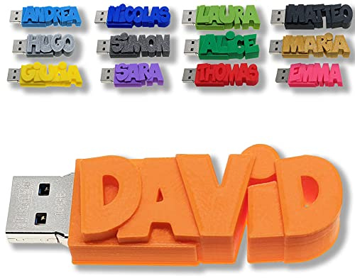 Individueller persönlicher USB Stick Datenstick mit eigenem Namen/Schriftzug und Farbe nach Wahl - USB 3.0 – 8GB, 16 GB oder 32 GB – einzigartiges Geschenk