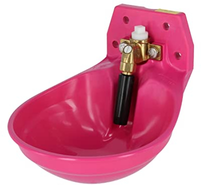 Suevia Tränkebecken Mod. 12P Golden-Pink mit 3/4 Zoll Messing-Ventil, Tränkebecken für Pferde, Pferdetränke - 100.0122