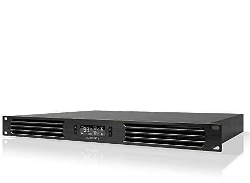 AC Infinity CLOUDPLATE T6, Rack Mount Fan 1U, Front Exhaust Airflow, for cooling AV, Home Theater, Network 48cm Racks, 19-Inch