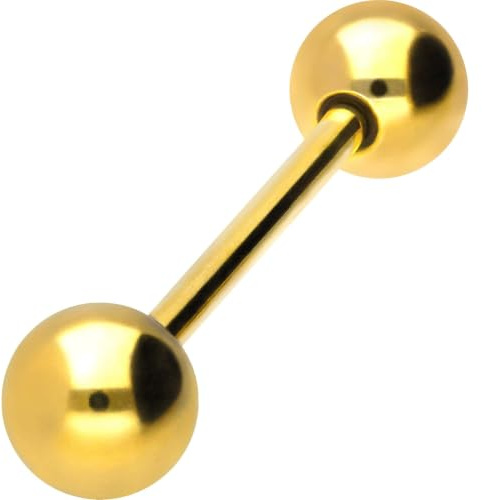PIERCINGLINE Titan Barbell | 2 KUGELN | Piercing Stab Zunge Brust Intim Ohr | Größen & Farbauswahl