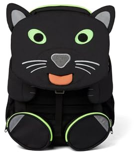 Affenzahn Großer Freund - Kindergartenrucksack für 3-5 Jährige Kinder im Kindergarten und Kinderrucksack für die Kita, Panther - Schwarz, L