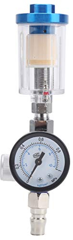 Aramox Spray Pneumatic Gun Mini Air Pressure Regulator + in-Line Oil Water Trap Filter Separator, Standard 1/4 Thread