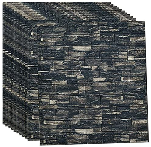 Panneaux Muraux En Mousse Auto-Adhésifs 3D, 27,5 * 30 `` Faux Papier Peint En Pierre Texturée, La Décoration Murale Intérieure Pour La Décoration Murale Chambre Coucher Du Salon D,10pcas
