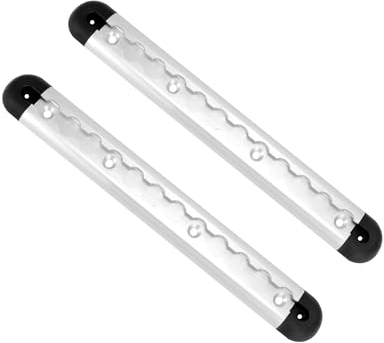 QWORK® 2Stk. 30cm Aluminium Airlineschiene mit 4 Endkappen, Ladungssicherung Zurrschienen für LKWs und Wohnmobile