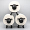 Rolli le mouton - Porte-papier toilette pour rouleaux de 38 et 42 mm - Mouton - Lot de 3