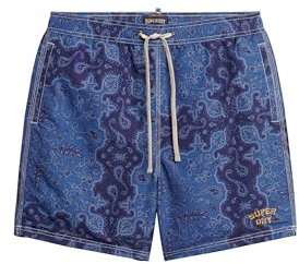 Superdry Herren 17 Vintage Badeshorts aus recyceltem Ripstop Bandana Marineblau XL