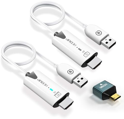 EDUP Wireless HDMI Transmitter and Receiver, 1080P Wireless HDMI Extender 165FT/50M Range, Plug&Play, Video Audio Projection for Desktop, PC, TV Box, PS4/5 to TV/Projector/Monitor