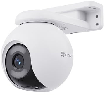 EZVIZ WiFi-övervakningskamera Utomhus 360°, 2 K+ IP-Säkerhetskamera, Färgfull Mörkerseende med Ultralågt ljus, IA Person-/Fordonsigenkänning, Automatisk Zoomspårning, Tvåvägsljud, Sjöjungfru, H8x