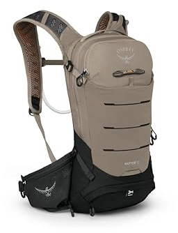 Osprey Raptor 10L Men's Mountain Biking Backpack with Hydraulics Reservoir, Pediment Grey