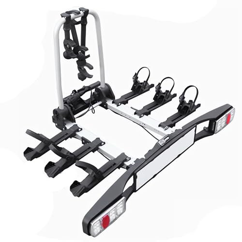 Portabicicletas para Montaje en El Maletero del Automóvil, Portabicicletas de Enganche, Portabicicletas para SUV para 2/3/4 Bicicletas(3 Bike)