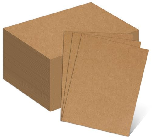 Heavy Weight 110lb Cardstock Brown Printer Paper, Goefun 100 Sheets Brown Cardstock 8.5 x 11 300 GSM for Invitations, Menus, Poster, DIY Card
