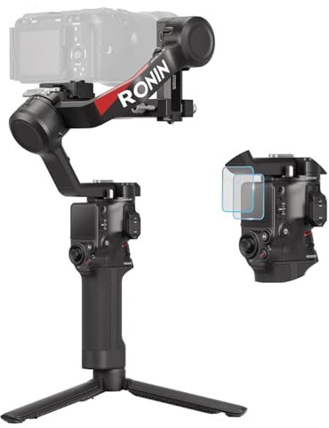 DJI RS 4 Bundle, Estabilizador en 3 Ejes para cámaras DSLR y sin Espejo Canon/Panasonic/Nikon/Fujifilm, con grabación Vertical nativa de 2.ª generación, Joystick de Cambio de 2 Modos, Brazos de teflón