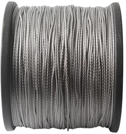 IRGVJIFR Fune di Traino Corda da Traino 50 m 1000 libbre UHMWPE Corda for Pesca Subacquea Intrecciata Cava 12 intrecci(Dark Grey 50m)