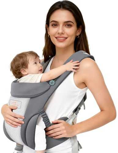 Mumgaroo Mochila Portabebes - Fular Portabebe 3D Air Supersuave (0-24 meses), On the Go 4 en 1 Multifuncional, Ergonómica M-Portabebes, para Niños Pequeños de Hasta 15 kg