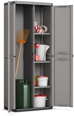 Solent Plastics Lightweight Multispace Storage Cabinet - Garage, Shed, Warehouse, Utility Room, Workshops