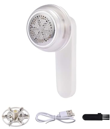 Genérico Quitapelusas Eléctrico – Afeitadora Recargable para Telas | Cortador de Bolitas con Cuchillas reemplazables de Acero Inoxidable | Carga USB para suéteres, suéteres, Mantas y Ropa diversa